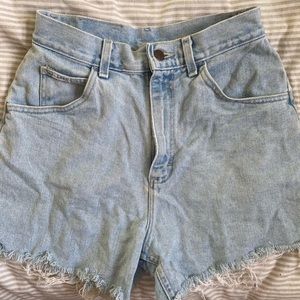 Vintage Lee light wash denim shorts